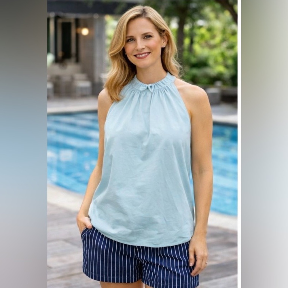 J. Crew Light Blue Halter Tank Top